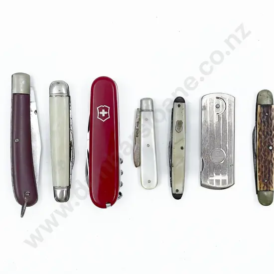 Collection Seven Assorted Pocket Knives