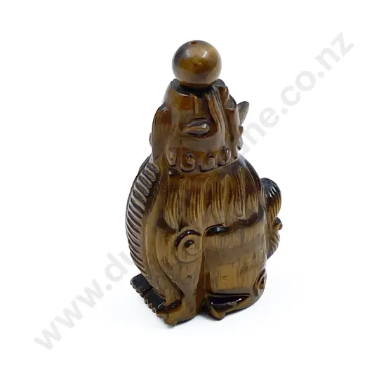 Carved Tiger Eye Snuff Bottle
