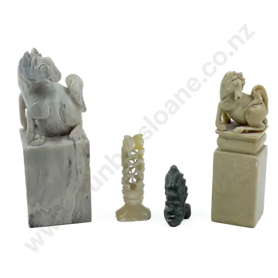 Two Soap Stone Seal Chops