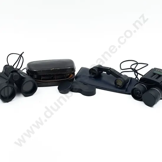 Four Pair Modern Pocket Binoculars