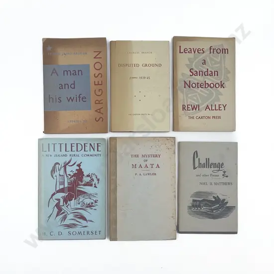 6 Various New Zealand Literary & Poetical Volumes