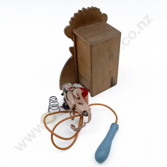 Tin Plate Inflatable Toy Monkey Cat & Wooden Money Box