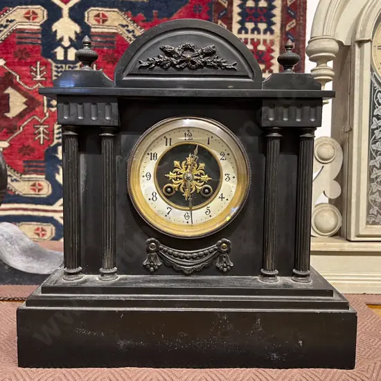 Victorian Slate Architectural Mantle Clock
