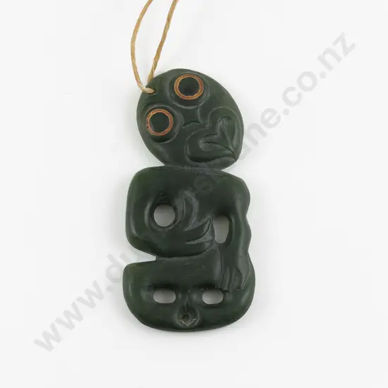 Early C20th Pounamu Hei Tiki