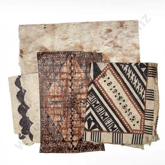 Four Tapa Cloth Pieces