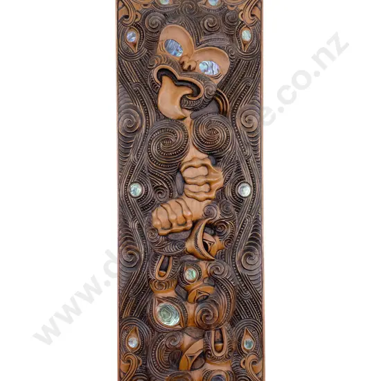 Modern Kauri Tiki Carved Panel