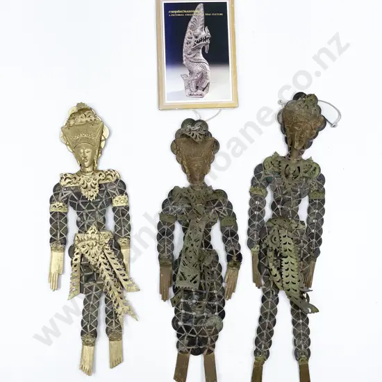 Three Vintage Asian Coin Dolls