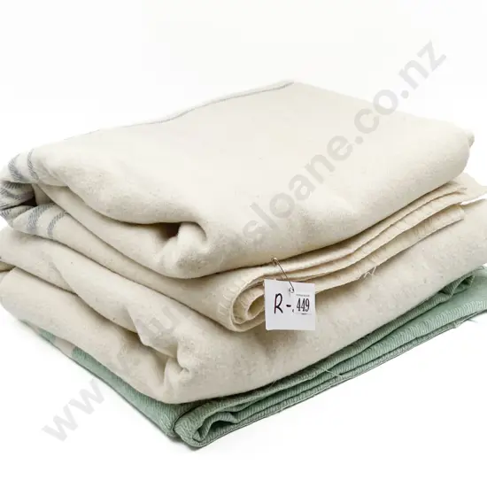 Two Pure Wool NZ Hospital Blankets