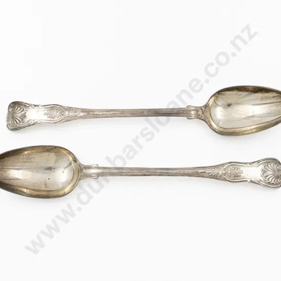 A Pair Of Wm IV S/S Basting Spoons