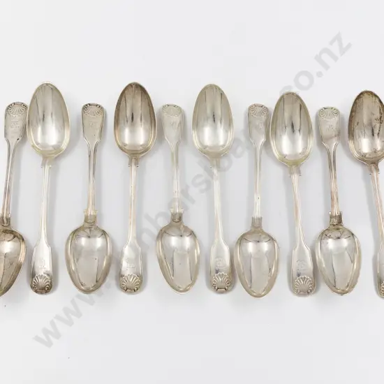 Set Of 10 C19th S/S Tablespoons