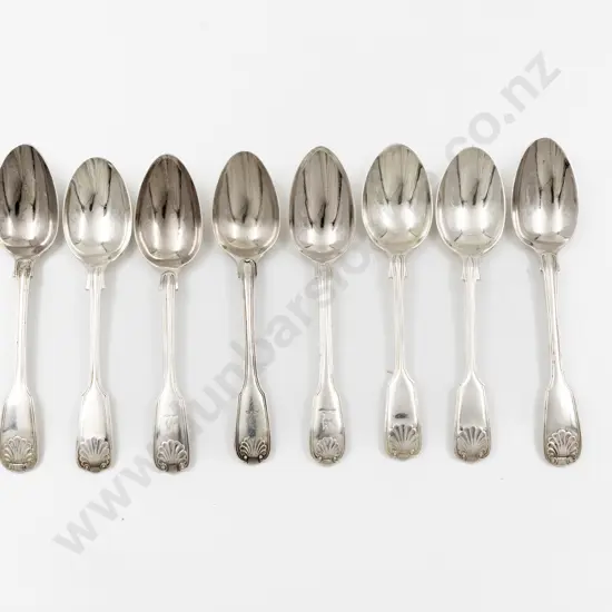 Composed Set Of 8 C19th S/S Dessert Spoons