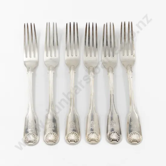 Set Of 6 Wm IV S/S Table Forks