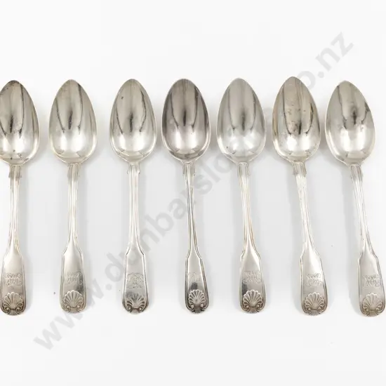Composed Set Of 7 C19th S/S Dessert Spoons
