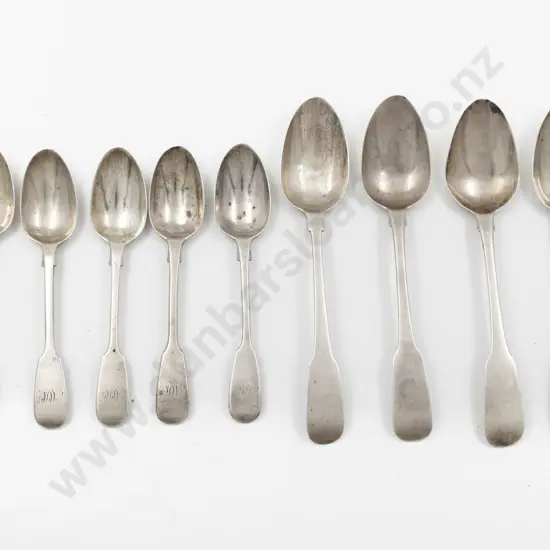 4 Irish S/S Dessert Spoons & 5 Vict S/S Teaspoons