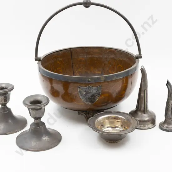 Late Vict Oak Fruit Bowl