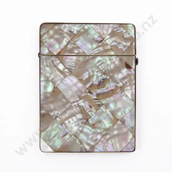 Victorian MOP and Tortoise Shell Edged Calling Card Case