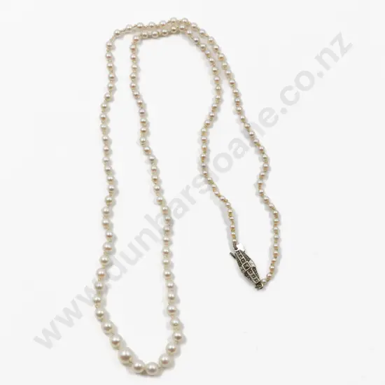 Single Strand Graduated Cultured Pearl Necklace