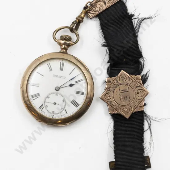 Gold Plated Open Face Lever Wind Pocket Watch