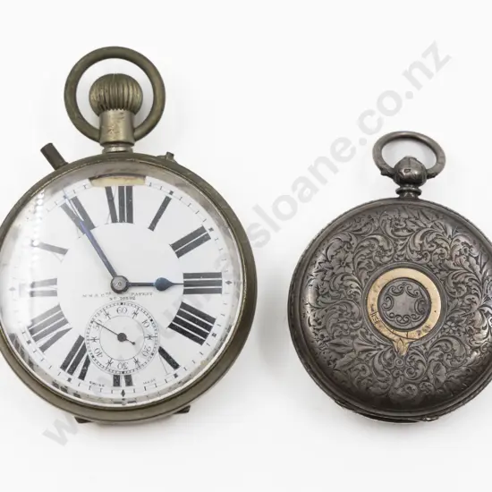 Nickel Cased Oversize Open Face Lever Wind Pocket Watch