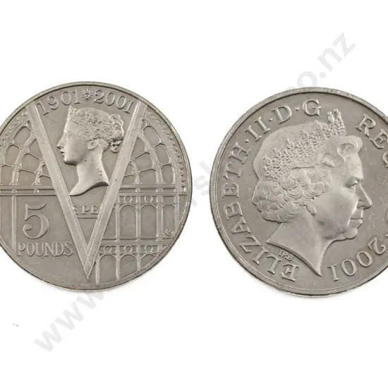 UK 2001 Victorian Era Centenary £5 x2 circulated
