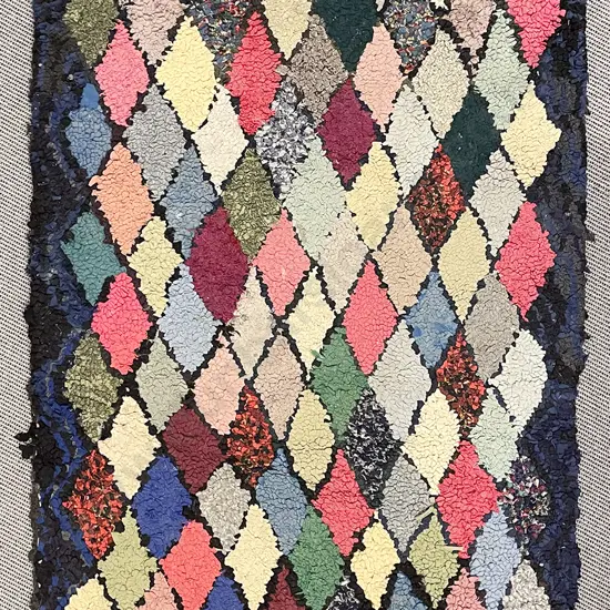 Vintage Hand Made Rag Rug