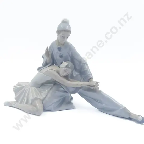 Lladro Group Figure of Clown and Dancer