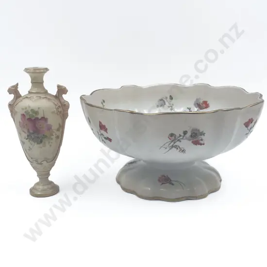 RD Table Bowl together with Small Royal Worcester Vase