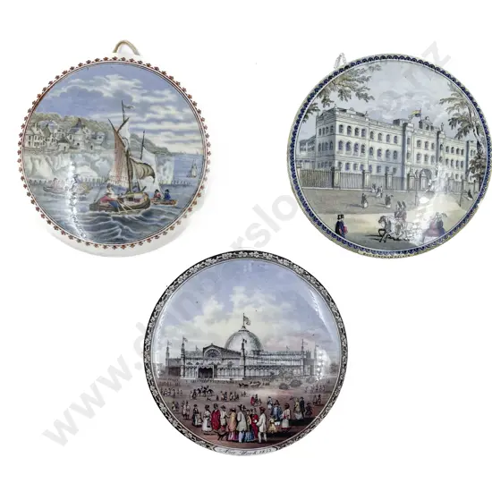 Three Vintage Ceramic Pot Lids