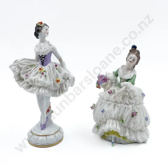Two Dresden Fancy China Figures