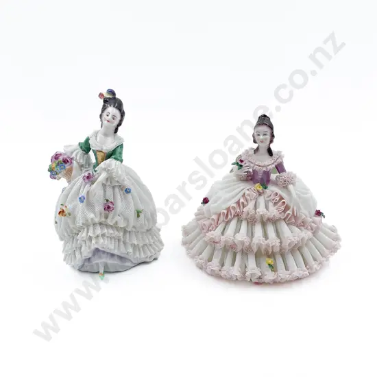 Two Dresden Fancy China Figures