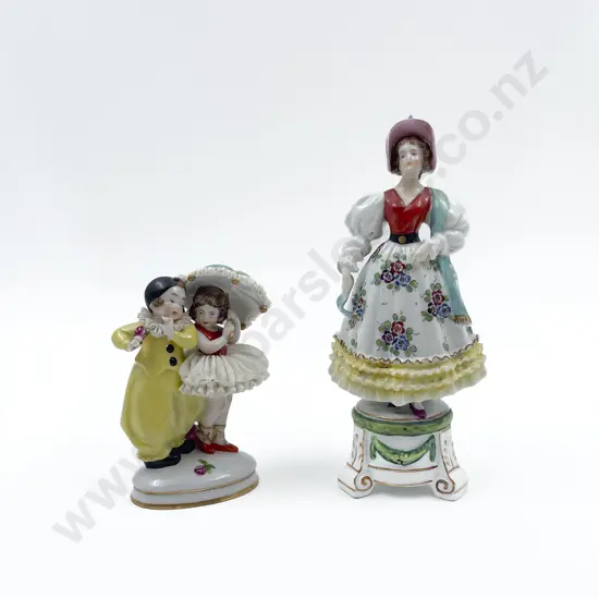 Two Dresden Fancy China Figures