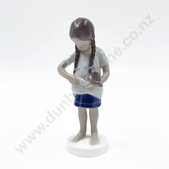 B&G Figure of Girl and Kitten