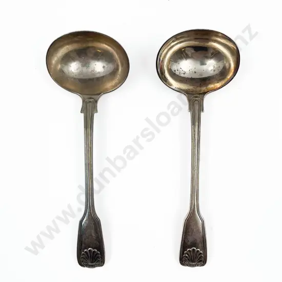 Pair of S/S Fiddle and Husk Pattern Sauce Ladles