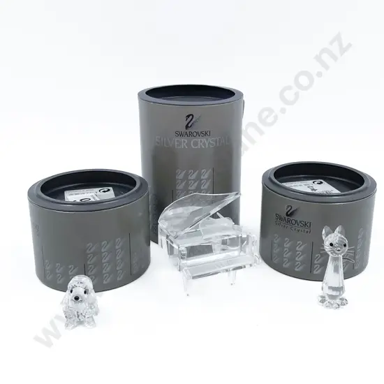 Three Boxed Swarovski Ornaments