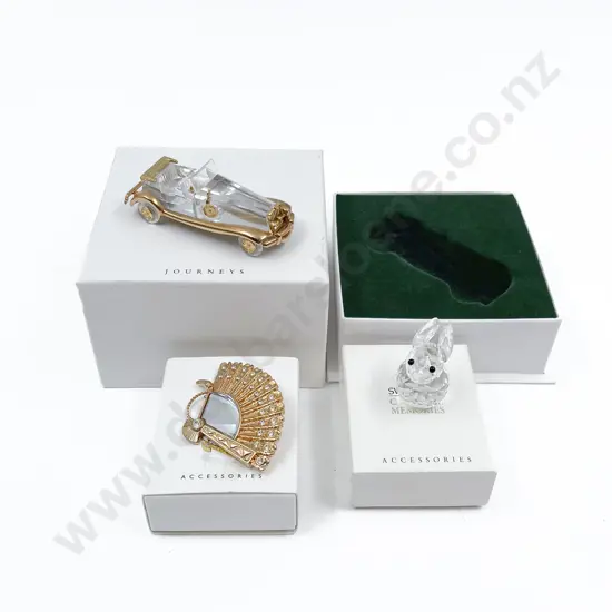 Three Boxed Swarovski Ornaments