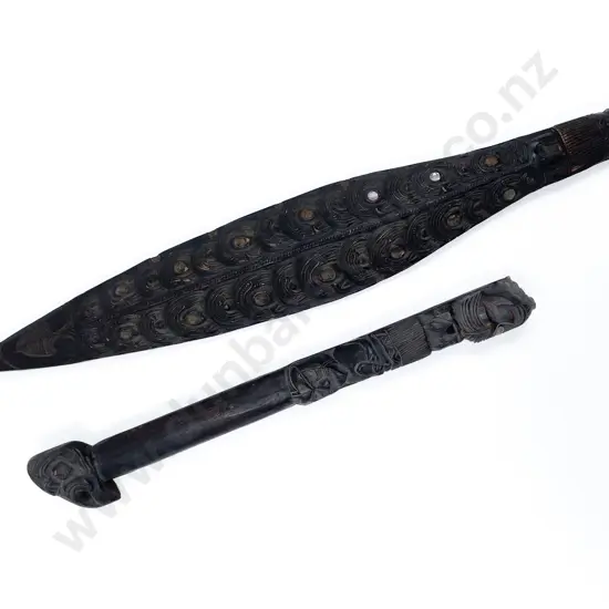 Carved Maori Paddle faults