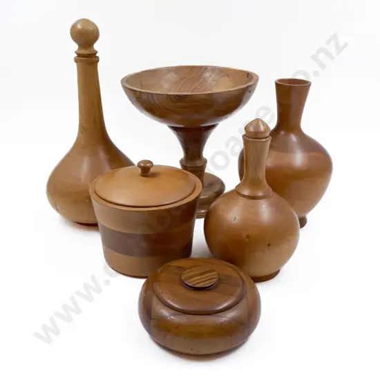 Small Quantity of Assorted NZ Timber Turned Wood Items