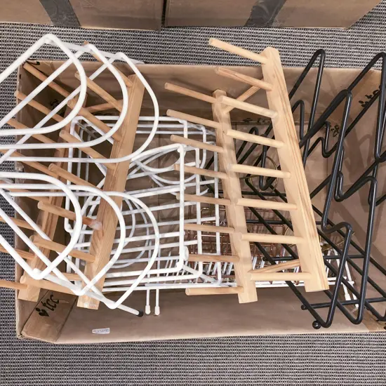 Boxed Quantity of Assorted Plate Racks