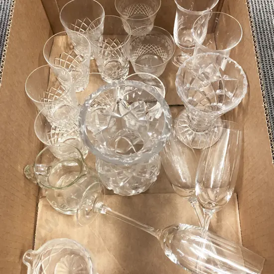 Quantity of Assorted Crystal and Glass Ware