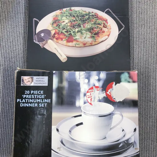 Boxed Dinner Set and Boxed Pizza Stone