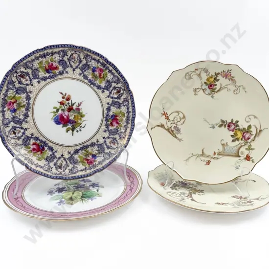 Four Assorted Fancy China Plates including Royal Worcester