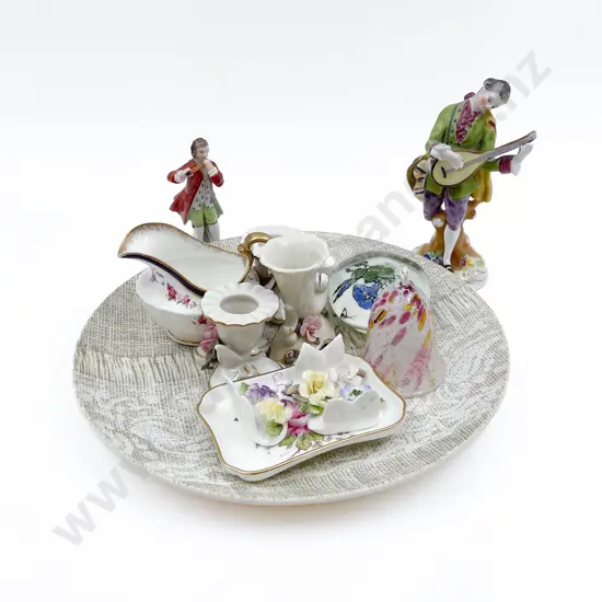 Small Quantity of Assorted Fancy China etc on Crown Lynn Plate