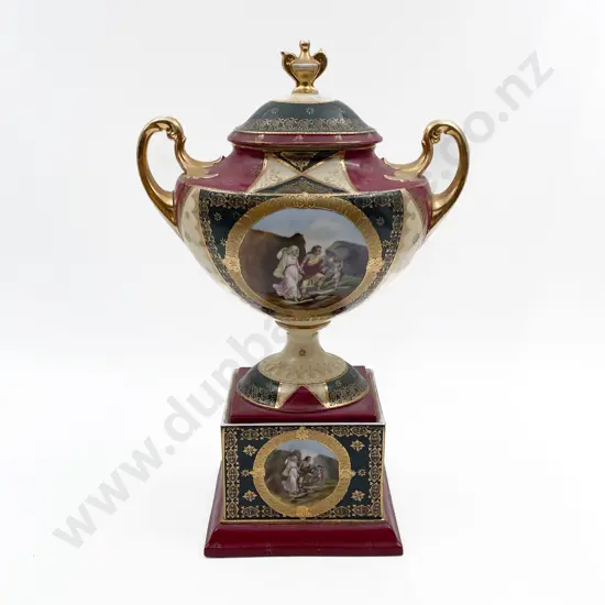 Large Limoges Lidded Vase