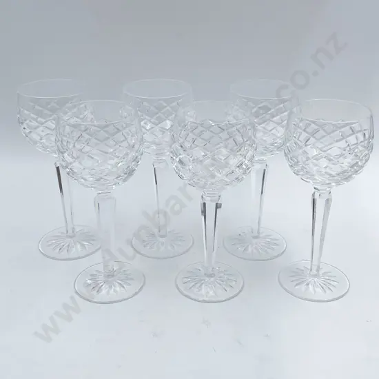 Six Waterford Hock Glasses