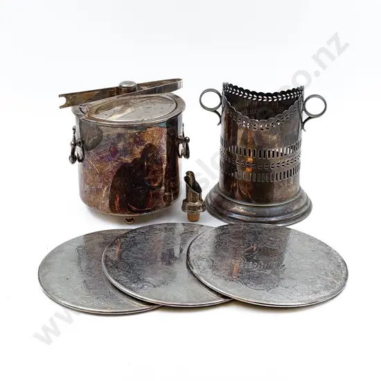 Plated Ice Bucket and Wine Bucket with Assorted