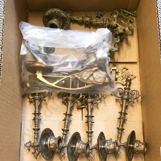 Box of Assorted Candle Holder Wall Sconces