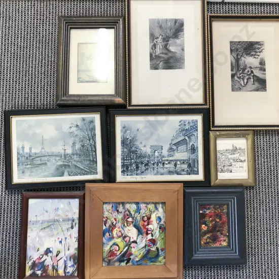 Box of Assorted Framed Works