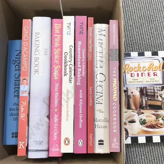 Box of Assorted Cookbooks