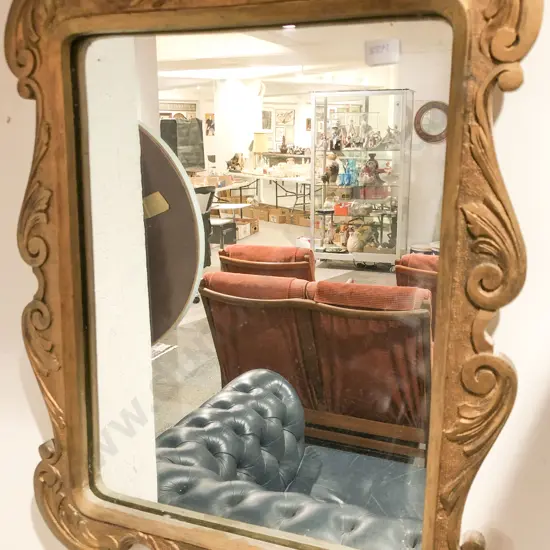 Gilt Painted Rectangular Wall Mirror