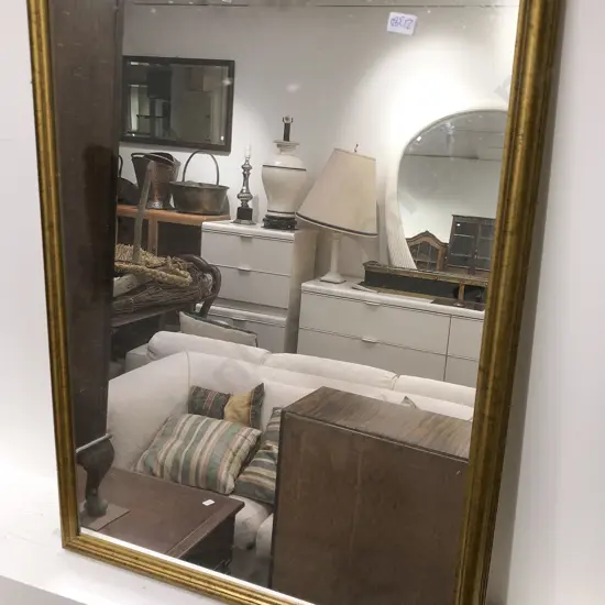 Gilt Painted Rectangular Wall Mirror